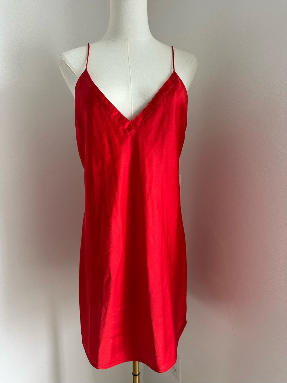 La Perla Group Red Satin Slip Dress - Women Intimates & Sleepwear